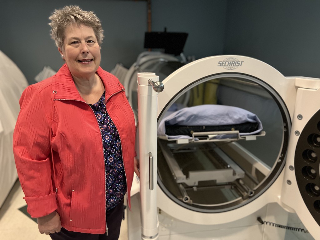 Leisa Mann was treated for a diabetic foot ulcer with hyperbaric oxygen therapy at Sumner Wound Care.